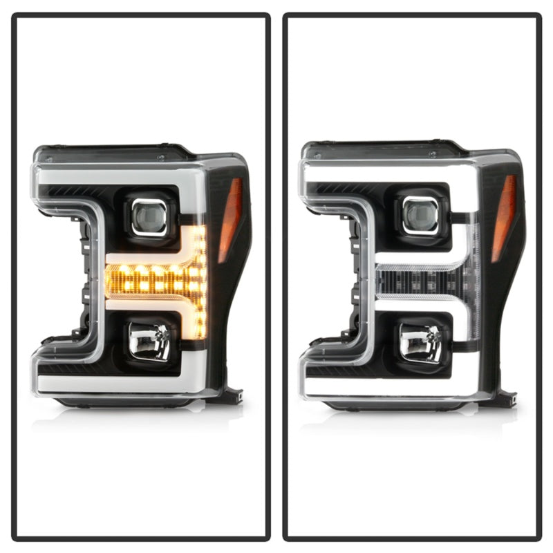 Spyder Ford F-250/F-350/F450 Super Duty 17-18 Projector Headlights Black PRO-YD-FS17-SBSEQ-BK - 5086280