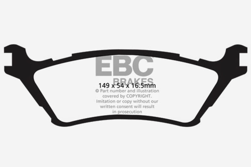 EBC 15+ Ford F150 2.7 Twin Turbo (2WD) Greenstuff Rear Brake Pads - DP61891