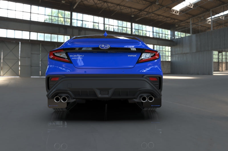 Rally Armor 2022 Subaru WRX Black UR Mud Flap w/ Blue Logo - MF92-UR-BLK/BL