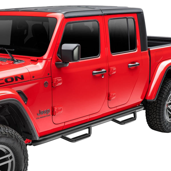 Rugged Ridge Spartan Nerf Bar Black 2020 Jeep Gladiator JT - 11596.12 for 2020-2025 Jeep Gladiator - front view