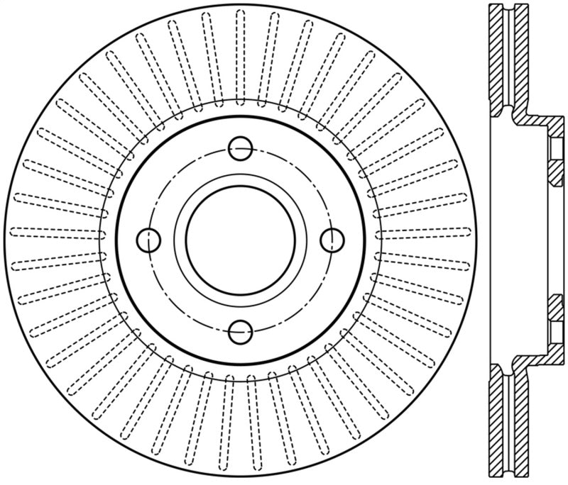 Clearance - StopTech 14+ Ford Fiesta ST Slotted Brake Rotor - Front Right - STO126.61110SR