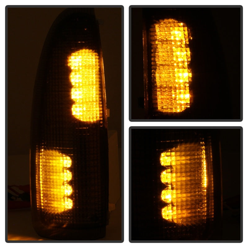 xTune Ford Superduty F250-F650 03-07 Amber LED Mirror Signal Lens - Smoke ACC-LED-FDSD99-MR-SM - 9924729