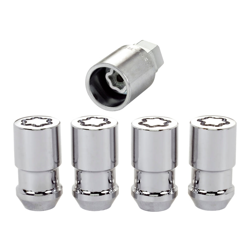 McGard Wheel Lock Nut Set - 4pk. (Cone Seat) 1/2-20 / 3/4 &amp; 13/16 Dual Hex / 1.66in. Length - Chrome