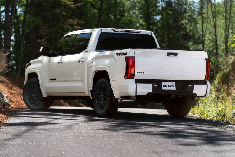 MBRP 22+ Toyota Tundra 3.5L Dual Cat-back 4in Single Side Exit Dual Wall Angle Cut Tip - T304 - S5301304
