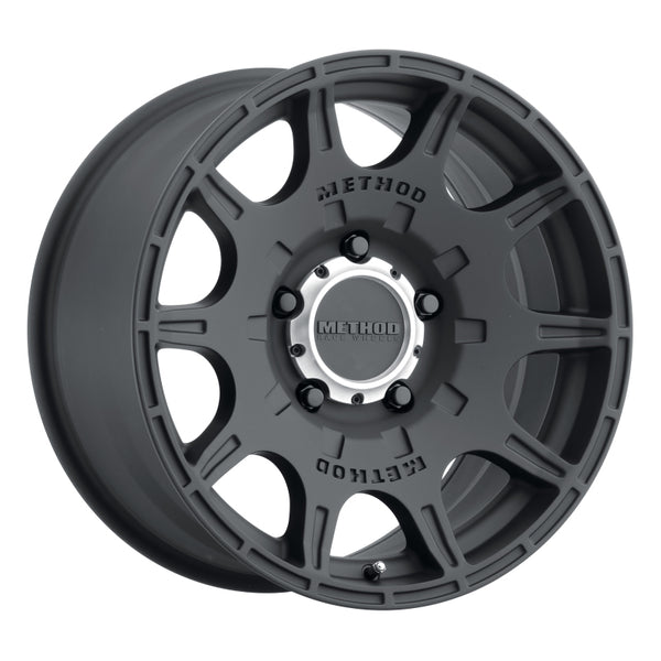 Method MR308 Roost 17x8.5 0mm Offset 5x5 71.5mm CB Matte Black Wheel - MR30878550500 by Method Wheels - front view