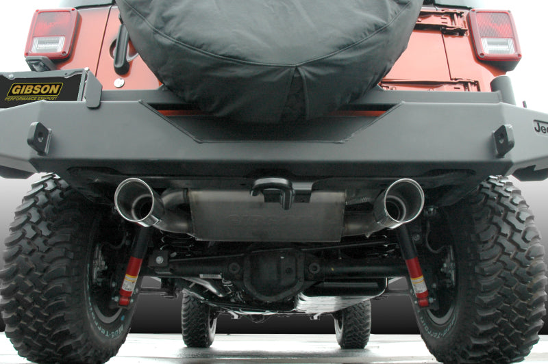 Gibson Stainless Dual Split Rear Cat-Back Exhaust System - 2.25" Mandrel Bent, Increases HP, Aggressive Sound