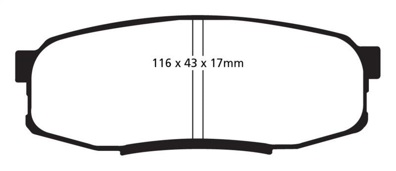 EBC 08+ Lexus LX570 5.7 Greenstuff Rear Brake Pads - DP61816
