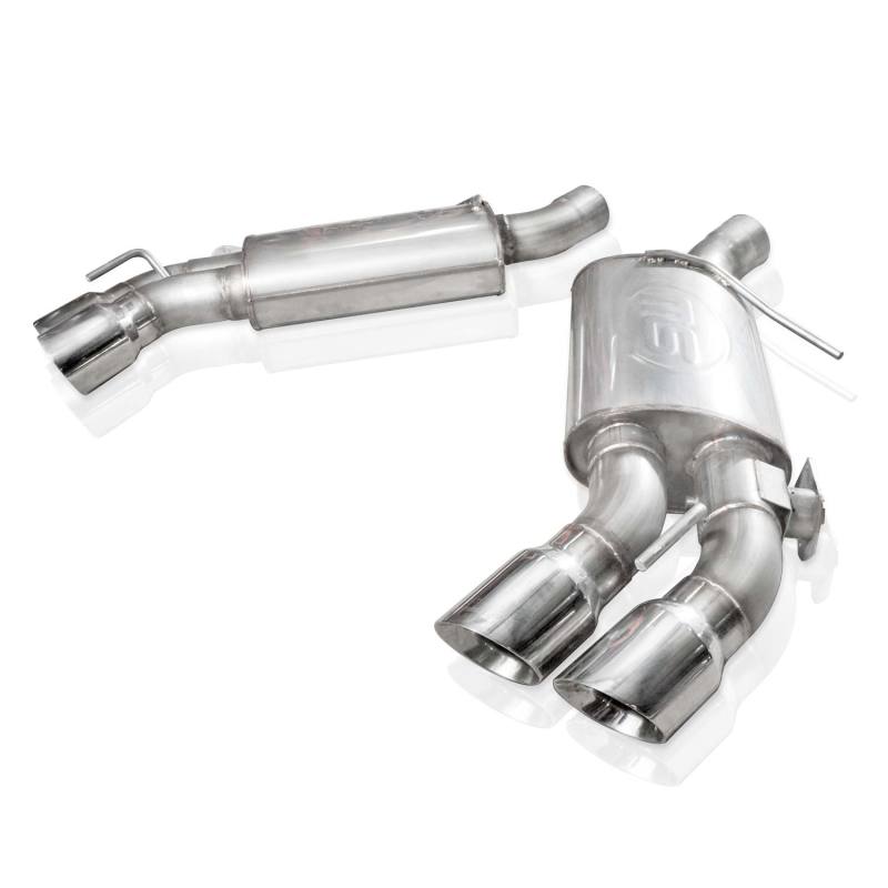 Stainless Works 2016+ Chevy Camaro SS 3in Redline Factory Connect Axle Back w/Valve &amp; 4in Quad Tips - CA16RVMKSFCR