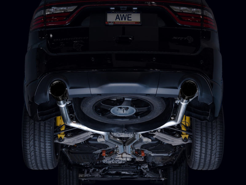 AWE Tuning 18-23 Dodge Durango SRT &amp; Hellcat Track Edition Exhaust - Diamond Black Tips