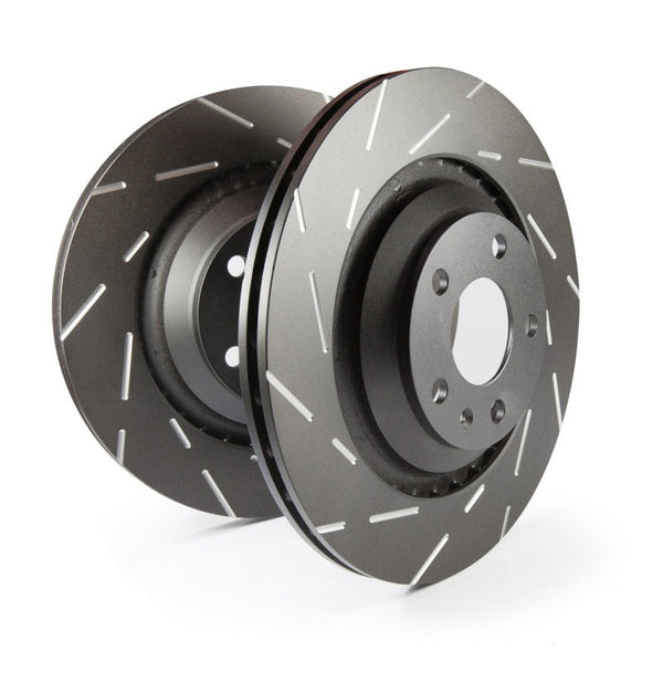 EBC 00-06 Audi TT Quattro 1.8 Turbo (225bhp) USR Slotted Rear Rotors - USR931 for 2000-2006 Audi TT - front view