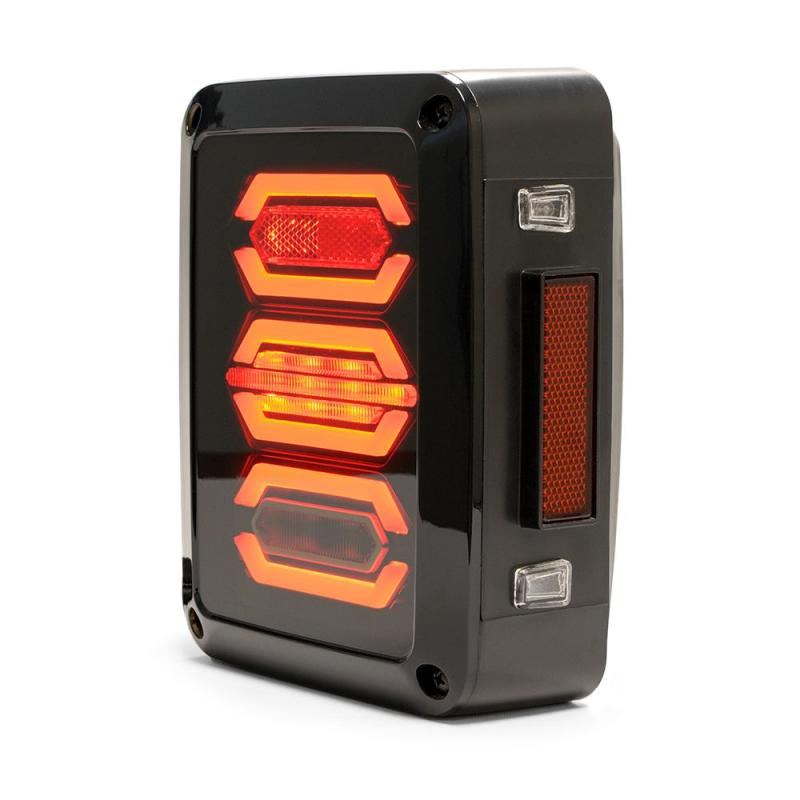 DV8 Offroad 07-18 Jeep Wrangler JK Octagon LED Tail Light - TLJK-02