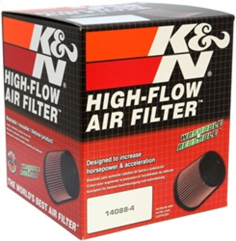 K&N Universal Rubber Filter-Round Tapered 2.5in Flange ID x 6in Base OD x 5in Top OD x 5in Height - RU-5174