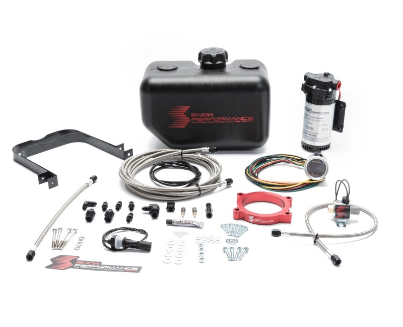 Snow Performance 10-15 Camaro Stg 2 Boost Cooler F/I Water Injection Kit (SS Braided Line &amp; 4AN)