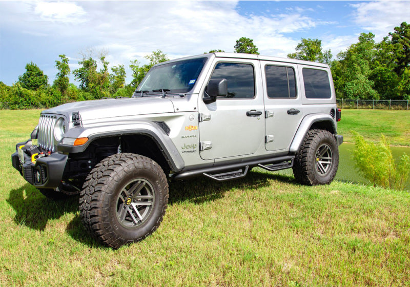 N-Fab Podium LG 2019 Jeep Wrangler JT 4DR Truck - Full Length - Tex. Black - 3in - HPJ1980T-TX