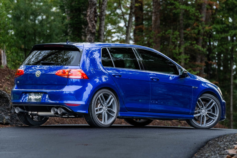 MBRP 15-19 VW Golf R 3 in Cat Back w/ 4 in OD Quad Carbon Fiber Tips - T304 - S46053CF