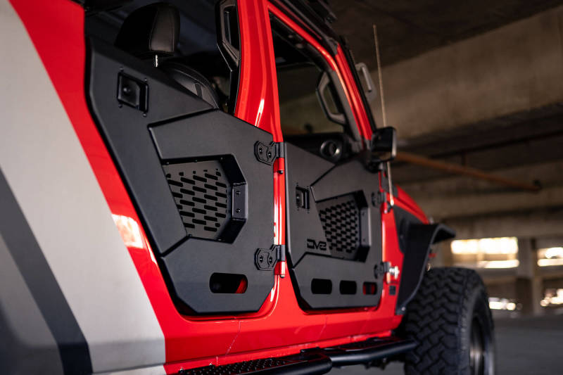 DV8 Offroad 18-25 Jeep Wrangler JL/JT Spec Series Half Doors - Rear Set - HDJL-02R
