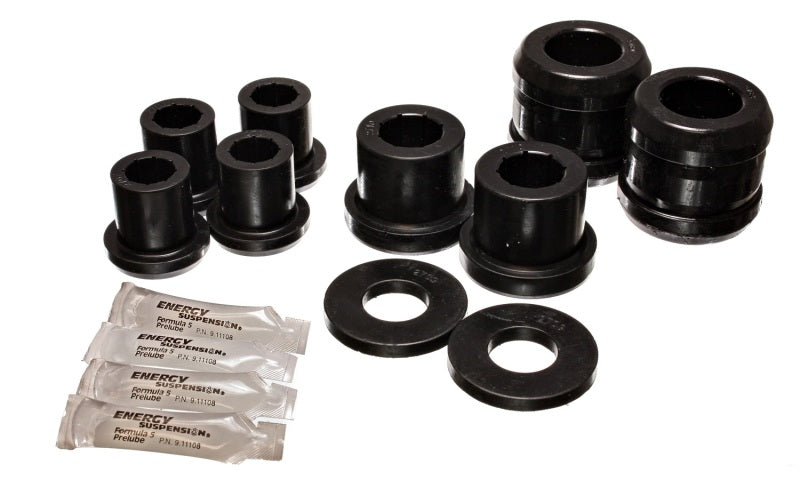 Energy Suspension 04-07 Mazda RX8 Black Front Control Arm Bushing Set - 11.3107G for 2004-2011 Mazda RX 8 - angle view