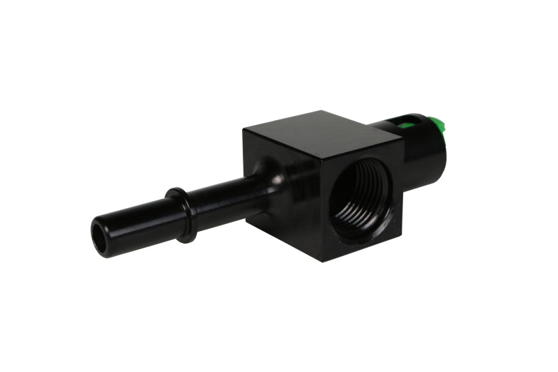 Aeromotive 3/8in Quick Connect with AN-08 port and 1/8in gauge port - 15121