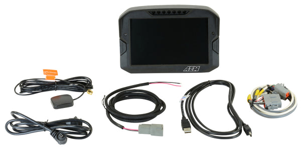 AEM CD-7 Logging GPS Enabled Race Dash Carbon Fiber Digital Display w/o VDM (CAN Input Only) - 30-5703 by AEM - front view
