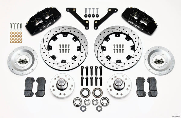 Wilwood Dynapro 6 Front Hub Kit 12.19in Drilled 79-81 Camaro - 140-12836-D for 1979-1990 Chevrolet Caprice