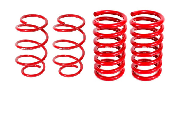 BMR 15-23 S550 Mustang Drag Version Lowering Springs (Set Of 4) - Red - SP086R for 2015-2023 Ford Mustang - front view