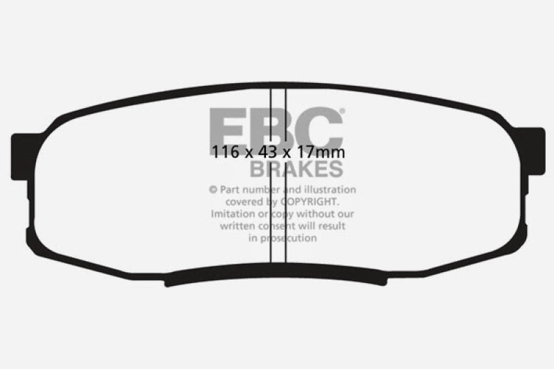 EBC 08+ Lexus LX570 5.7 Greenstuff Rear Brake Pads - DP61816
