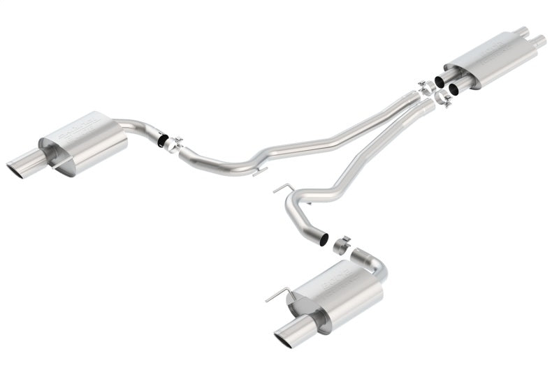 Borla Touring Cat-Back 15-17 Ford Mustang GT 5.0L V8 MT/AT 2.5in pipe 4in tip - 140589