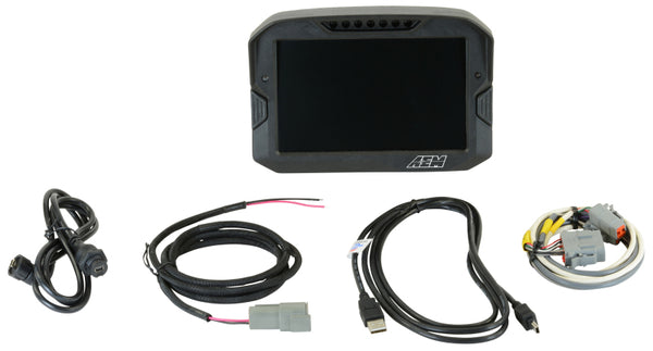 AEM CD-7 Logging Race Dash Carbon Fiber Digital Display (CAN Input Only) - 30-5701 by AEM - front view