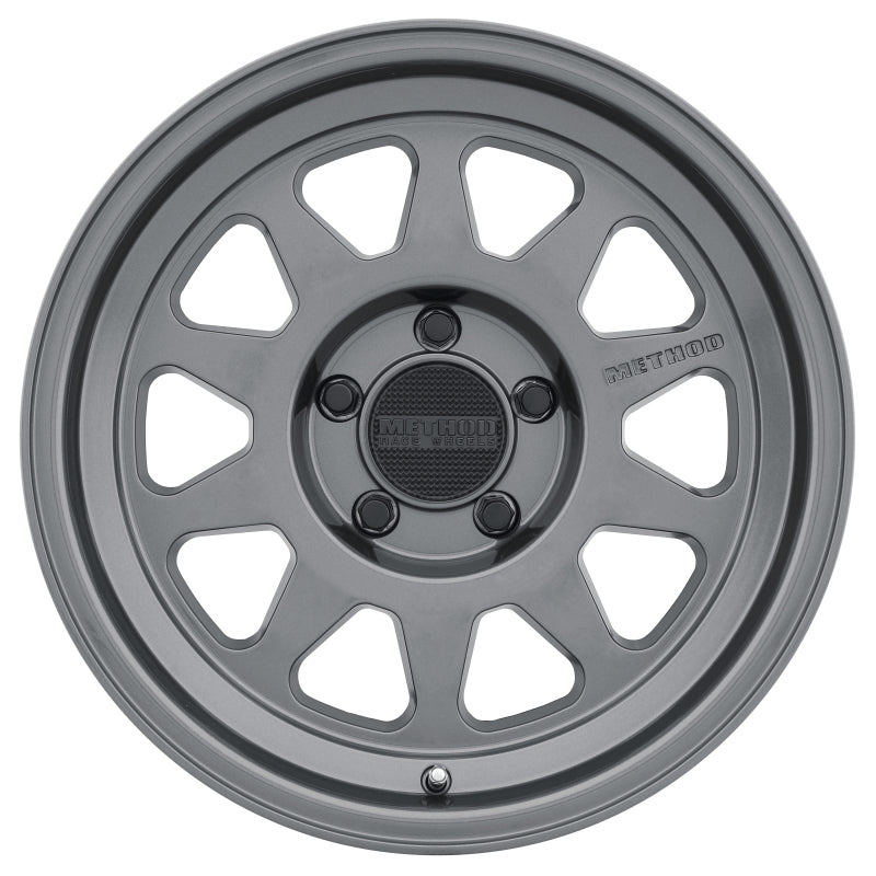 Method MR316 17x8.5 0mm Offset 5x5 71.5mm CB Gloss Titanium Wheel - MR31678550800