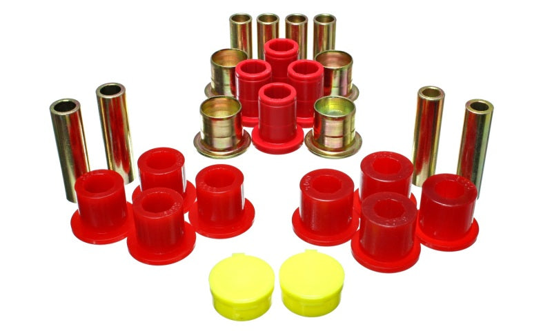 Energy Suspension 87-04 Dodge Dakota / 98-03 Durango 4WD Red Front End Control Arm Bushing Set - 5.3139R for 1997-2004 Dodge 