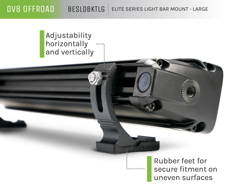 DV8 Offroad Elite Series Light Bar Mount - Large - BESLDBKTLG