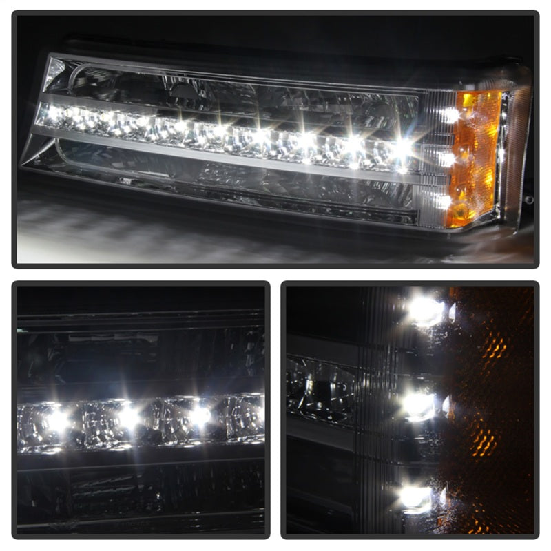 Xtune Chevy Silverado 03-06 / Avalanche 02-06 LED Bumper Lights Chrome CBL-JH-CS03-LED-C - 9027499