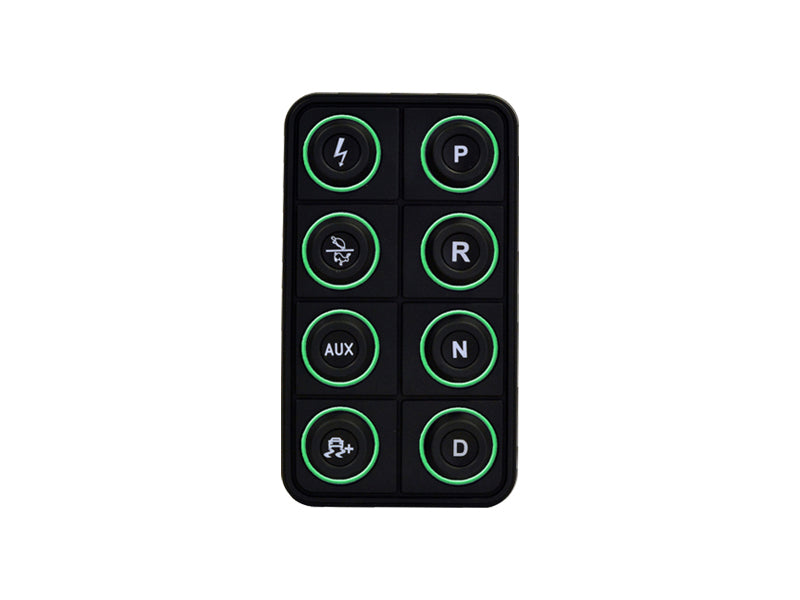 AEM EV 8 Button Keypad CAN Based Programmable Backlighting - 30-8400