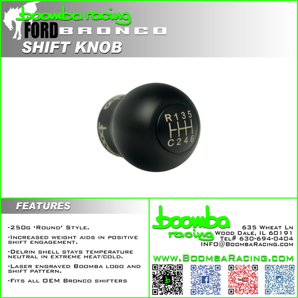 Boomba Racing Ford Bronco Weighted Shift Knob for 2021-2026 Ford Bronco