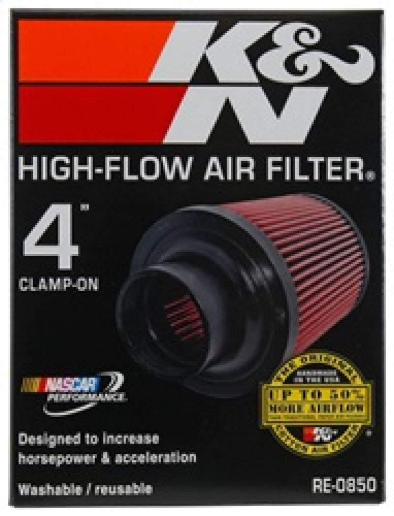 K&amp;N Universal Air Filter (4in. Flange / 6in. Base OD / 4-5/8in. Top OD / 6in. Height) - RE-0850