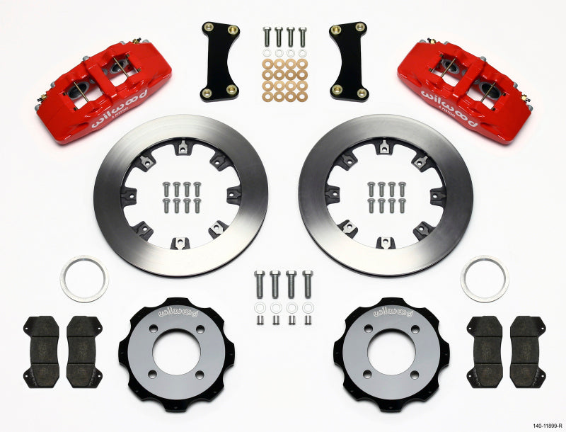Wilwood Dynapro 6 Front Hat Kit 12.19in Red 2011 Fiesta - 140-11899-R