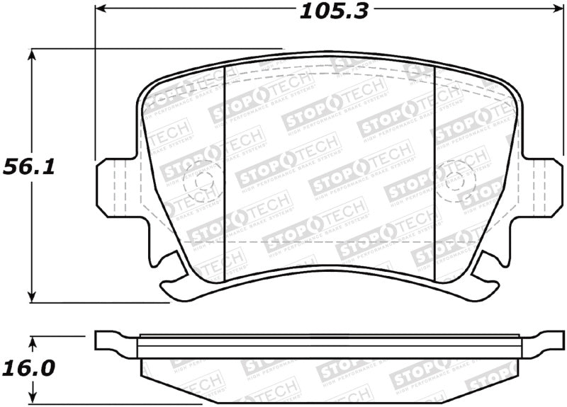StopTech Performance 08-13 Audi S3 Rear Brake Pads - 309.11081
