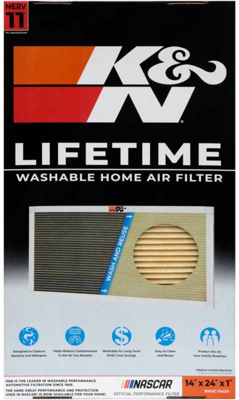 K&N HVAC Filter - 14 X 24 X 1 - HVC-11424