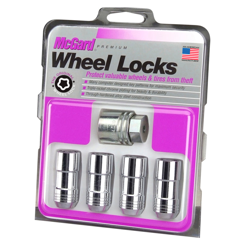 McGard Wheel Lock Nut Set - 4pk. (Cone Seat) 9/16-18 / 7/8 Hex / 1.765in. Length - Chrome - 24234