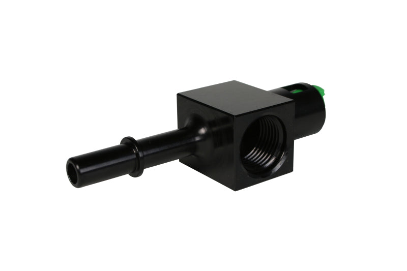 Aeromotive 3/8in Quick Connect with AN-08 port and 1/8in gauge port - 15121