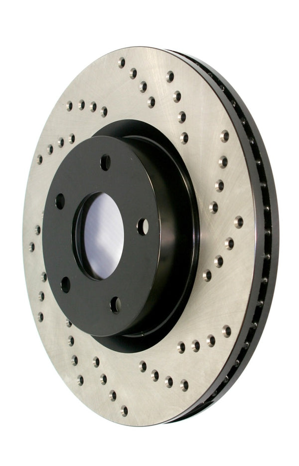 StopTech 2018 Honda Civic Type R Cross Drilled Left Rear Rotor - 128.40101L for 2017-2022 Honda Civic Type R - front view