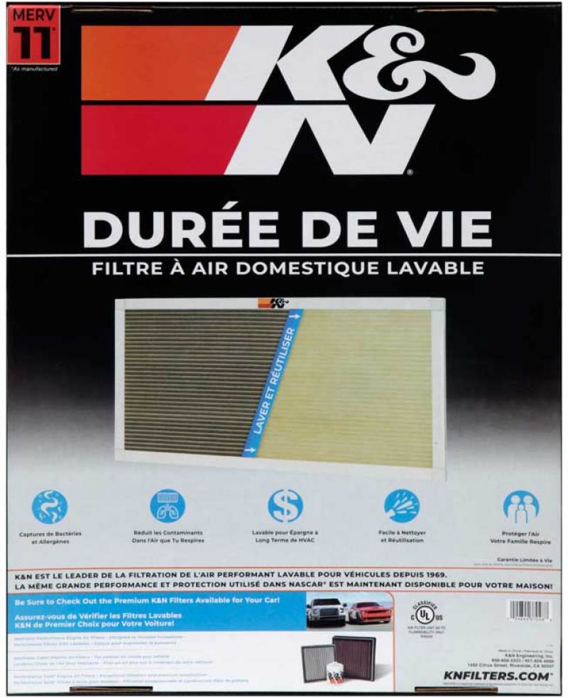 K&N HVAC Filter - 16 x 20 x 1 - HVC-11620