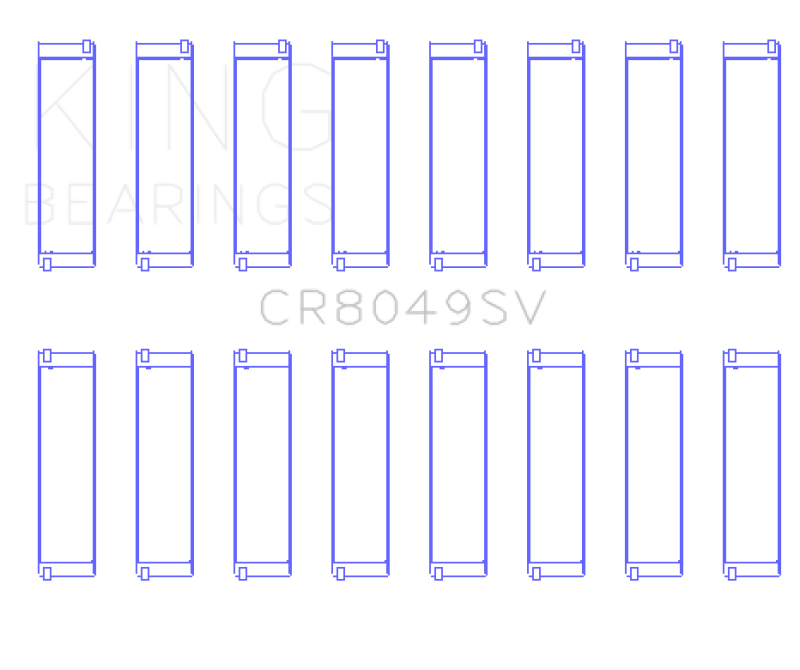 King 08-11 BMW N62/N63/S63 (Size +.25) Rod Bearing Set - CR8049SV0.25