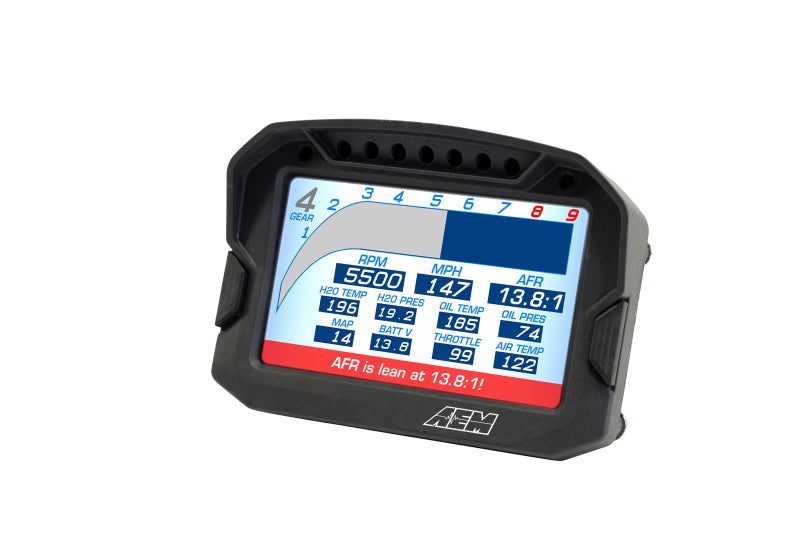 AEM CD-5LG Carbon Logging Digital Dash Display w/ Internal 10Hz GPS &amp; Antenna