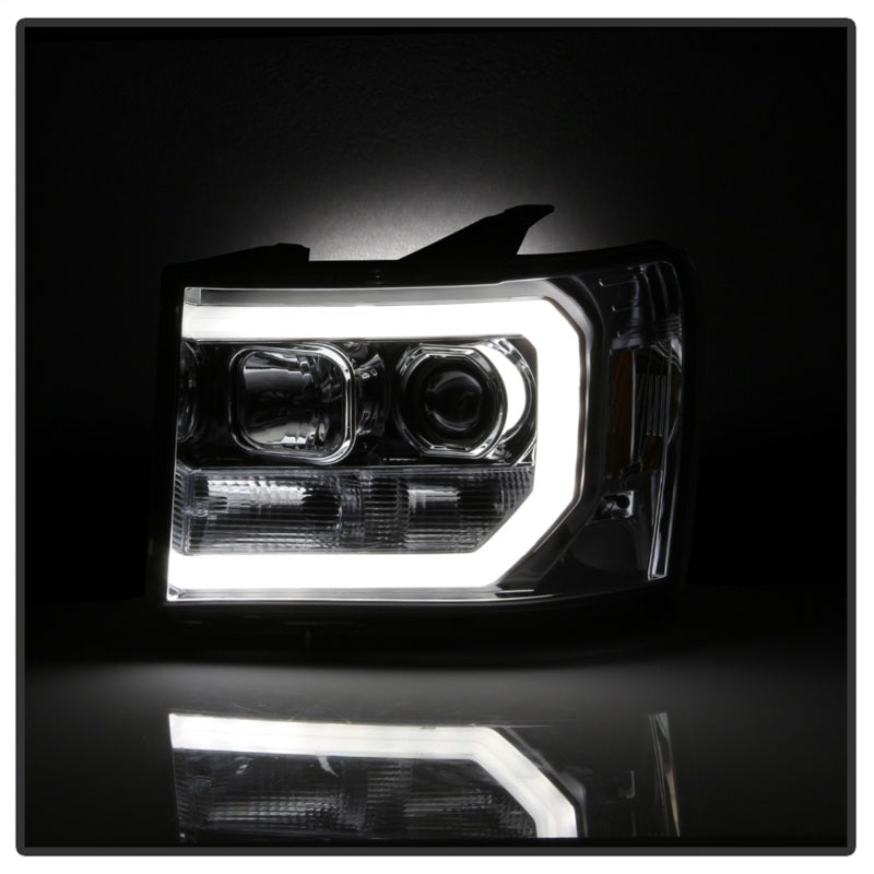 Spyder GMC Sierra 1500/2500/3500 07-13 V2 Projector Headlights - Chrome PRO-YD-GS07V2-LBDRL-C - 5083647