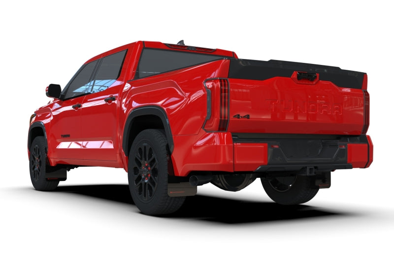 Rally Armor 2022+ Toyota Tundra Black UR Mud Flap w/ Metallic Black Logo - MF110-UR-BLK-MBK