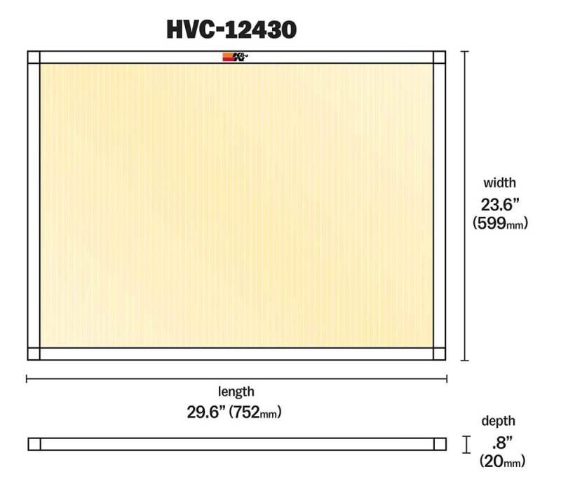 K&N HVAC Filter - 24 x 30 x 1 - HVC-12430