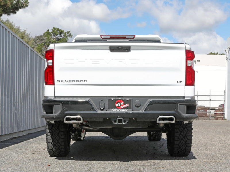 aFe Gemini XV 4in to Dual 3in 304 SS Cat-Back Exhaust w/ Cutout 19-21 GM Silverado/Sierra V8-6.2L - 49-34140