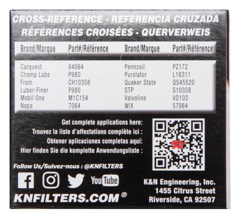 K&amp;N Toyota / Lexus / Scion 1.50in OD x 2.25in H Oil Filter - HP-7021