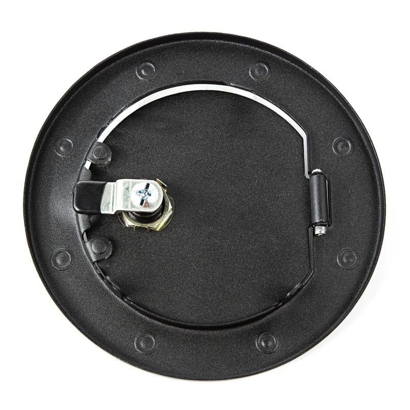 Rugged Ridge 07-18 Jeep Wrangler JK Textured Black Locking Gas Cap Door - 11229.06 for 2007-2018 Jeep Wrangler - close-up